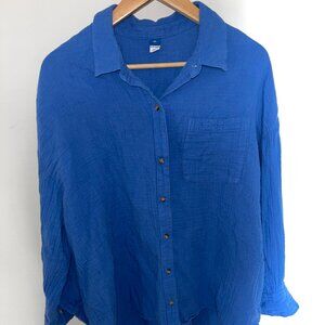 Old Navy Cotton Gauze Button Up Size XL